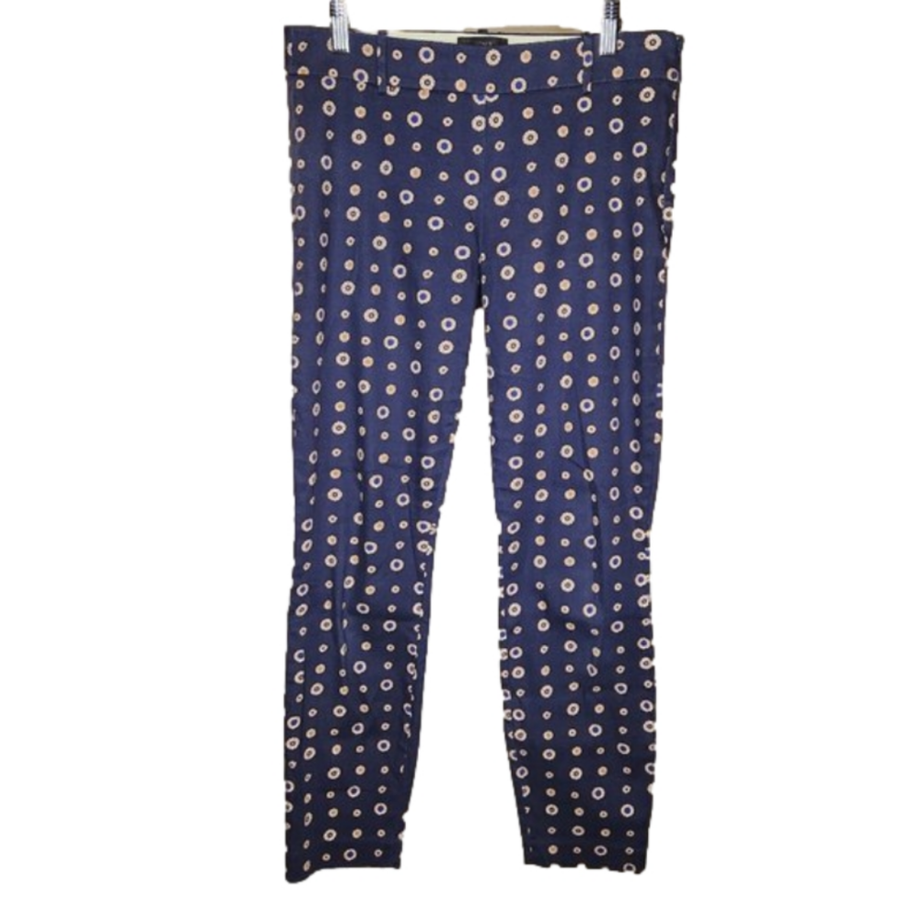 J Crew Minnie 2T Dress Pants Blue/Gold